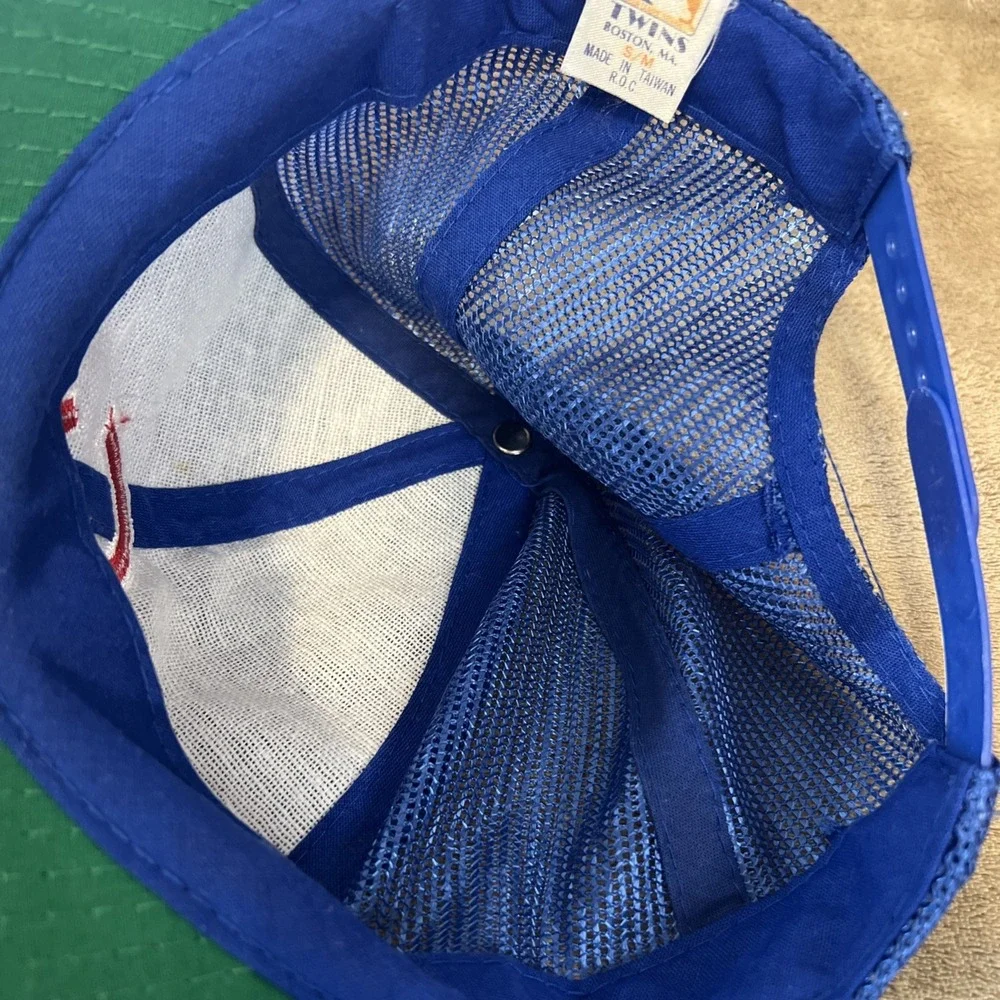 Vintage Chicago Cubs‎ Snapback Hat Cap Twins Enterprise Plain Logo MLB 90s Mesh